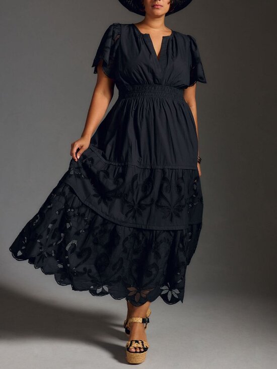 Anthropologie Dresses & Skirts - Anthropologie Black The Somerset Maxi Dress: Cutwork Edition Size 3X